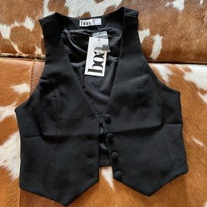 Because of Alice NWT tailored vest waistcoat black